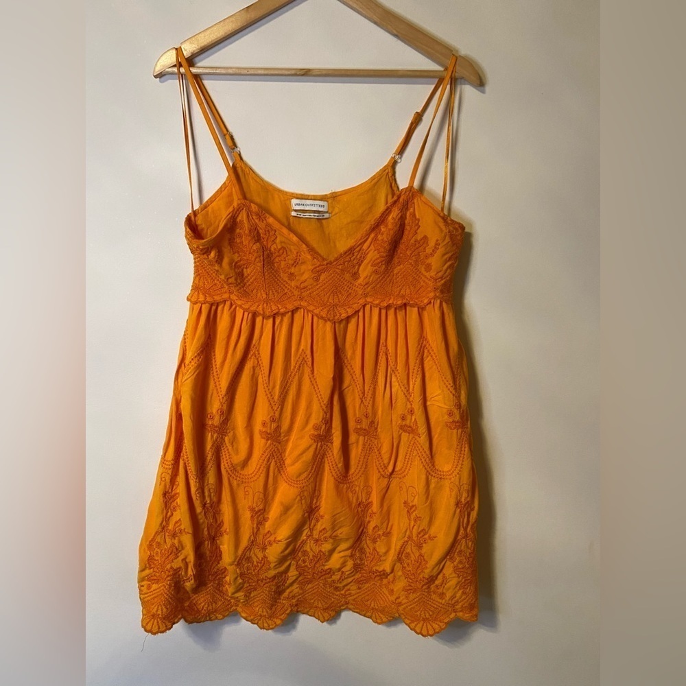 Urban Outfitters-Jamie Embroidered Babydoll Dress